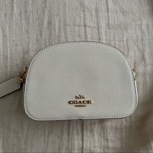 white mini coach cross body